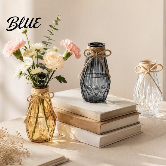 Verdickte Imitationsglas-Vase Dekorative Blumenvase Transparenter Stil Halter für Heimvasen Dekor Dekor Moderner Blumengefäß Frisch Und