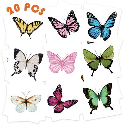 Cartoon Colorful Butterfly Tattoo Stickers Can Waterproof Party Party Gift Funny Fun Temporary Face Stickers