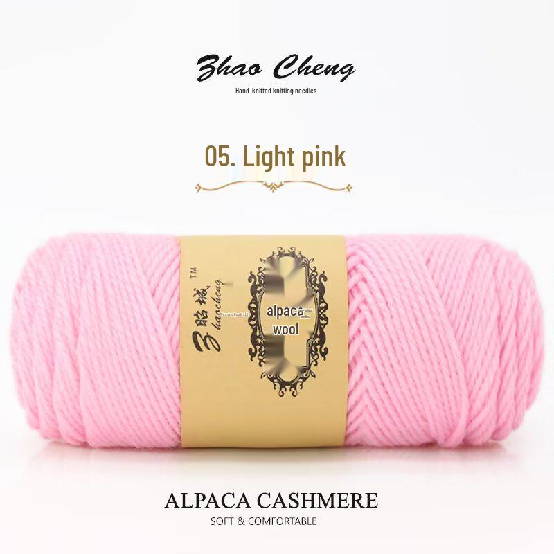 Hand-Knitted Alpaca Wool Scarf Pillow Yarn Ball – Medium-Thick, Soft, DIY Crochet