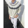 American Retro Cleanfit Sweater Men's Autumn and Winter High-end Twisted Long-sleeved T-shirt Heavy Front Shoulder Bottoming Shirt