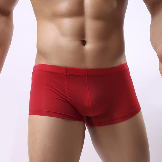 Ultra-thin Solid Color Translucent Breathable Briefs Bulge Pouch Men Underwear