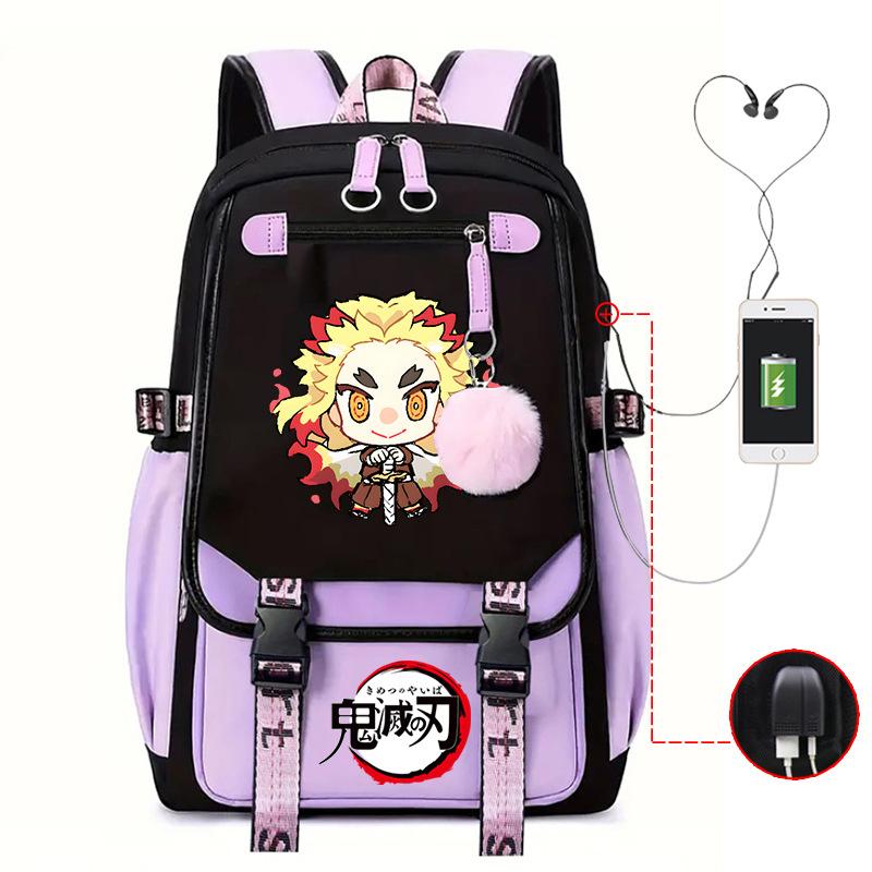 Demon slayer ghost extermination column student schoolbag junior high school student primary school student middle school student backpack