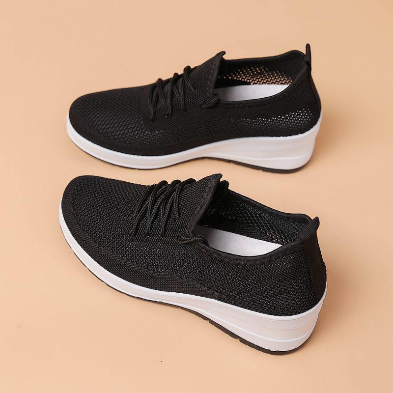 

2025 Женские дышащие сетчатые слипоны - Противоскользящая, мягкая подошва, комфорт для лета 35 чёрный