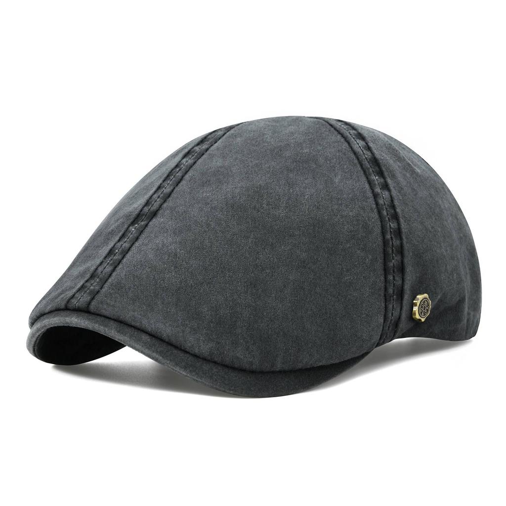 VOBOOM 100% Man's Beret Cotton Gatsby Hat Ivy Cap Irish Hunting Newsboy Cap Flat Cap Cabbie Hats Driving Golf Caps
