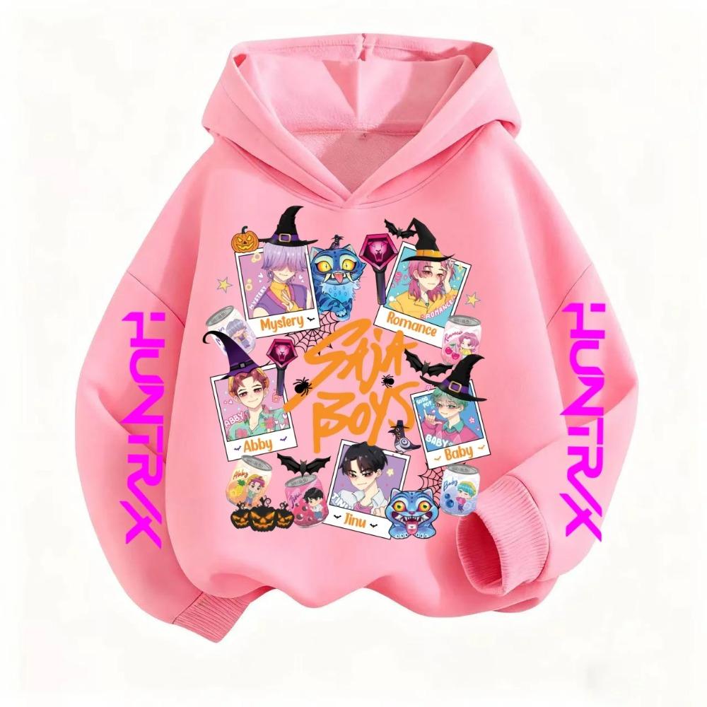 Fashion Casual Children's Hooded Sweatshirt K-Pop Devil Hunter Pullover Children's Clothing Gif Kpop Devil Hunter Girl Hooded Sweatshirt