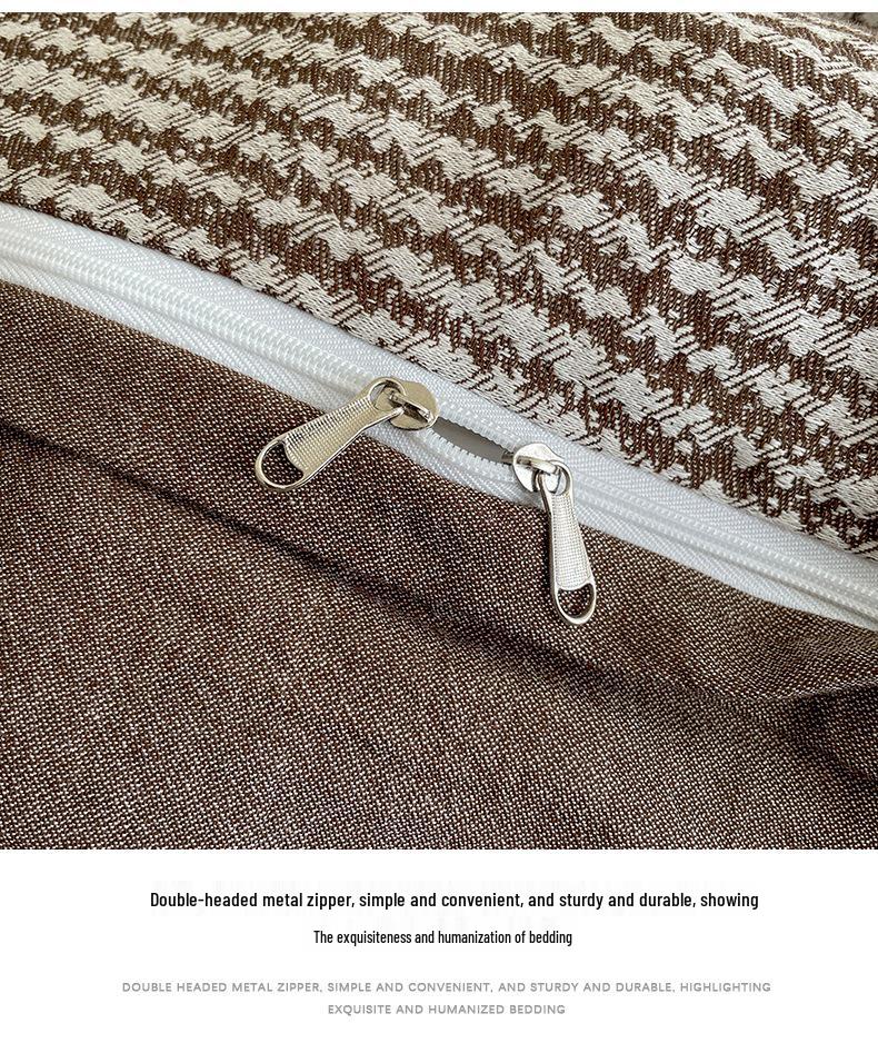 Luxury Cotton Yarn-Dyed Duvet & Bedding Set - 4 Pieces, Light Wash, Fits 1.8 Bed