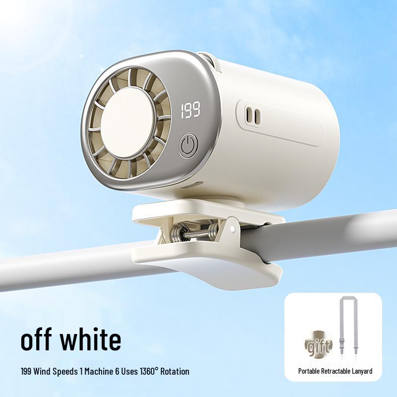Multi-Functional Silent High-Speed Clip Fan with 199 Speed Settings for Neck or Waist Hanging