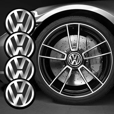 4X Centerdekal för bilfälg Navdekal Styling för Volkswagen VW Golf 5 6 7 Polo Passat Tiguan CC Bettle Bora Touran Tillbehör