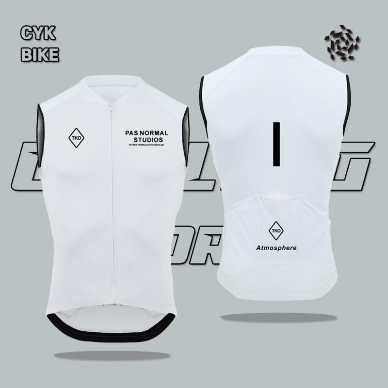 Men Women Cycling Vest Windproof Breathable Quick Dry Sleeveless Bike Jersey Mountain Road Riding Small белый