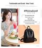 Versatile Women's PU Leather Backpack Handbag – Large Capacity, Casual Schoolbag