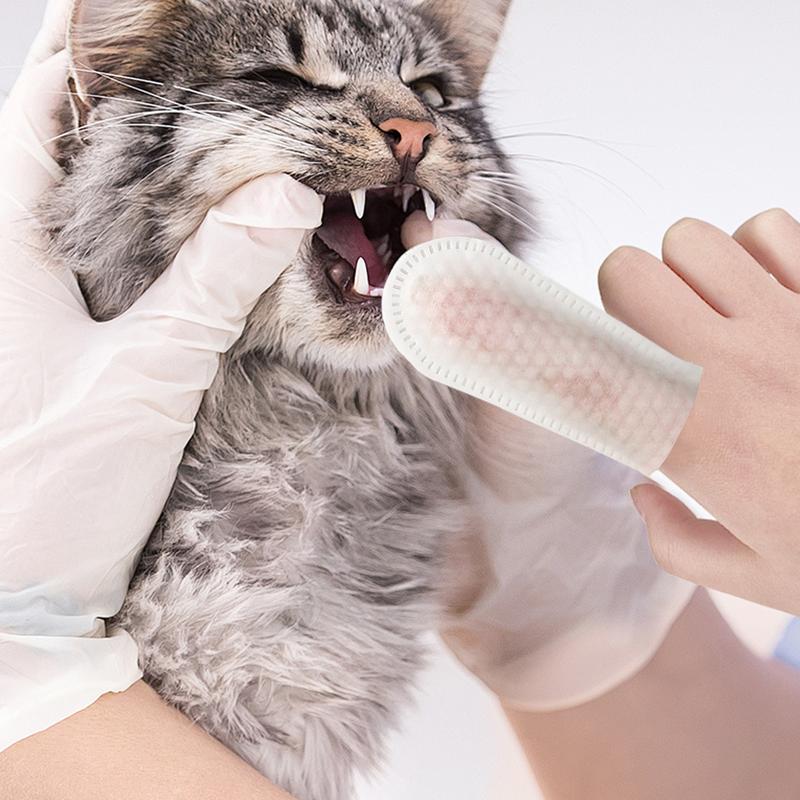 Wipes For Dogs Teeth Effective Dog Teeth Cleaning Pads Dog Teeth Cleaning Kit Portable Dog Teeth Cleaning Finger Mitt Dog Finger