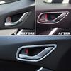 For Mazda 6 Atenza 2014 2015 2016 2017 Inner Door Handle Bowl Frame Cover Trim ABS Carbon Fiber Sticker Car Styling Accessories