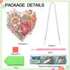 Acrylic Heart Flower Grass Single-Sided Diamond Painting Home Decor Diamond Art Hanging Pendant Diamond Painting Hanging Pendant