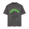 Sp5der 3D Puff Print Graphic Tee Men Loose Fit Cotton Short Sleeve T-Shirt Casual Wear