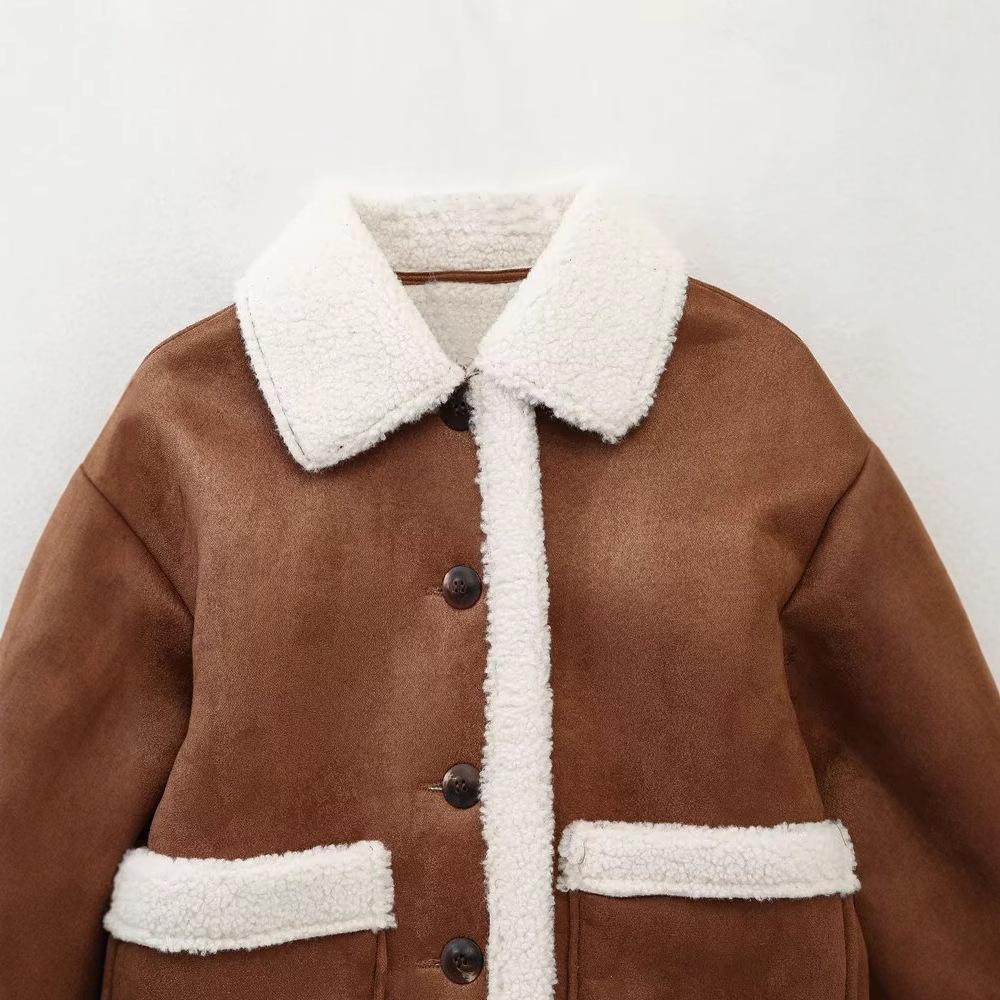 Spring/Summer 2025 European & American Women's Long Sleeve Double-Sided Pocket Jacket
