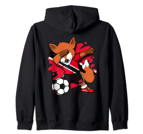 Dabbing Fox Trinidad and Tobago Soccer Lover s Jersey Football Zip Hoodie