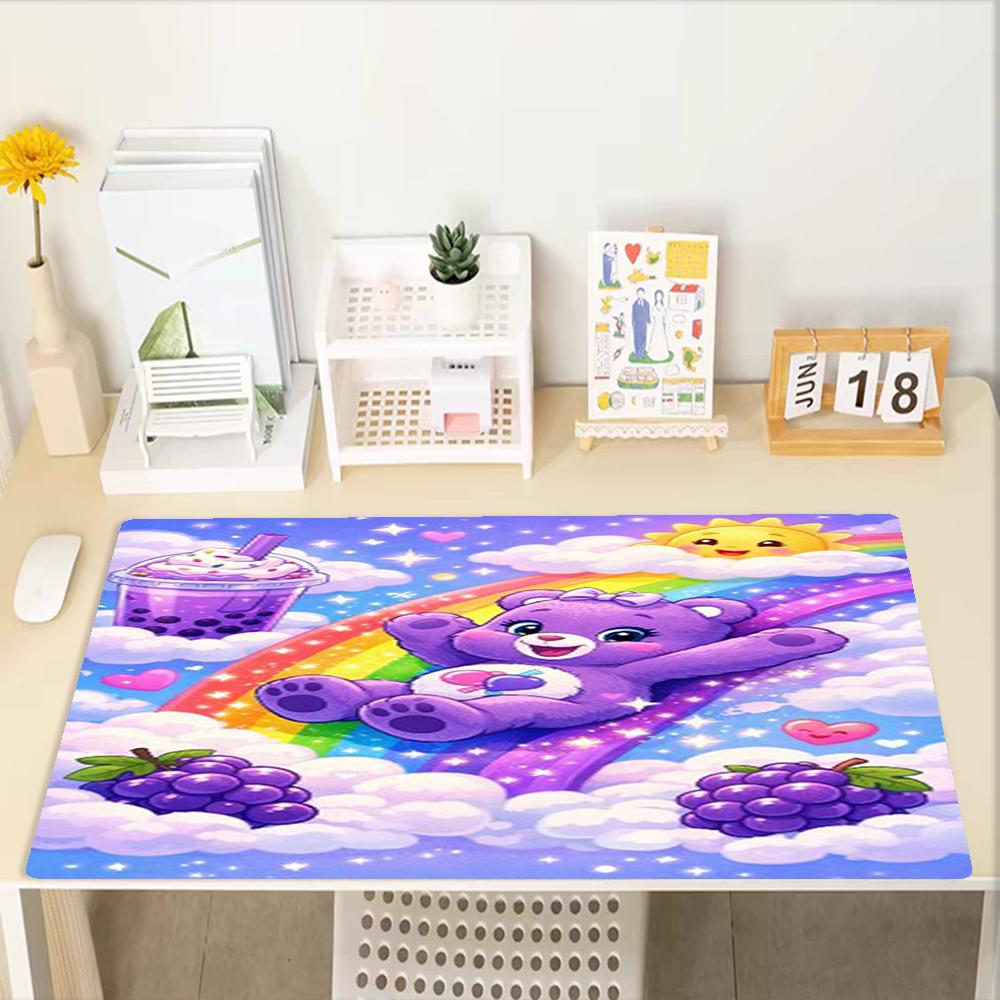 Bear Theme Mouse Pad, Non Slip Rubber Base, Multifunctional Office & Home Decor, Perfect for Workspace Personalization.