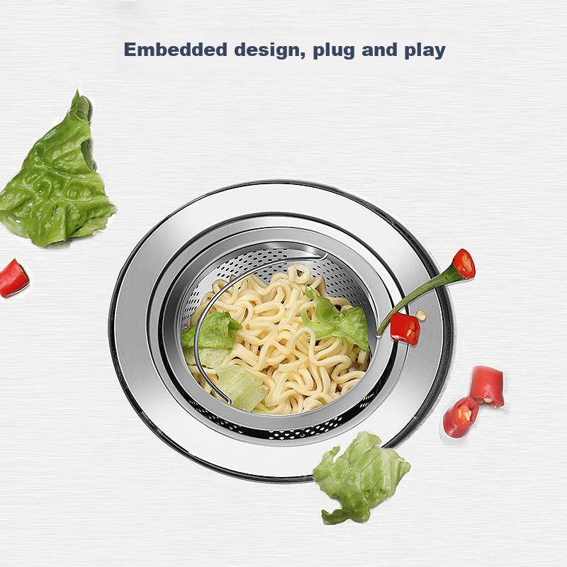 Baijie Stainless Steel Kitchen Sink Strainer, Drain Filter, Vegetable Washing Basin, Dishwashing Sink Mesh (Small Basket)