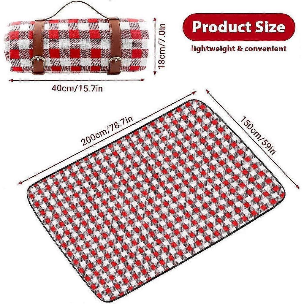 Picnic Blanket, Picnic Mat,150X200CM Picnic Blanket, Anti Sand Beach Blanket, Large Foldable Portable Waterproof Beach Mat