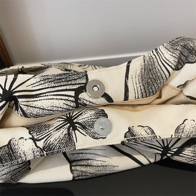 Canvas Tote Bag with Butterfly Print and Long Shoulder Strap for Women Daily Use