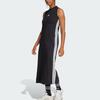 adidas Essentials 3-Stripes Sportswear Long Racerback Dress Women Dress Black White JE1208