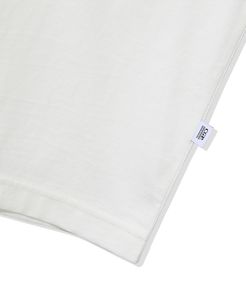 CGP Round C.Graphy Ringer Short Sleeve T-Shirt - Cream