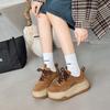 2025 autumn new women's shoes platform height increase casual versatile fashion niche design sense leather board shoes women