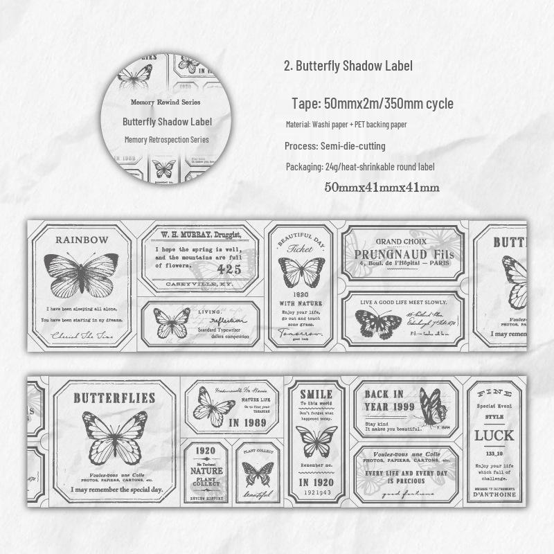 

Сумерки и вырубной васи-скотч: Ретро Черно-белые Наклейки Масляной Живописи, Серия Воспоминаний 6