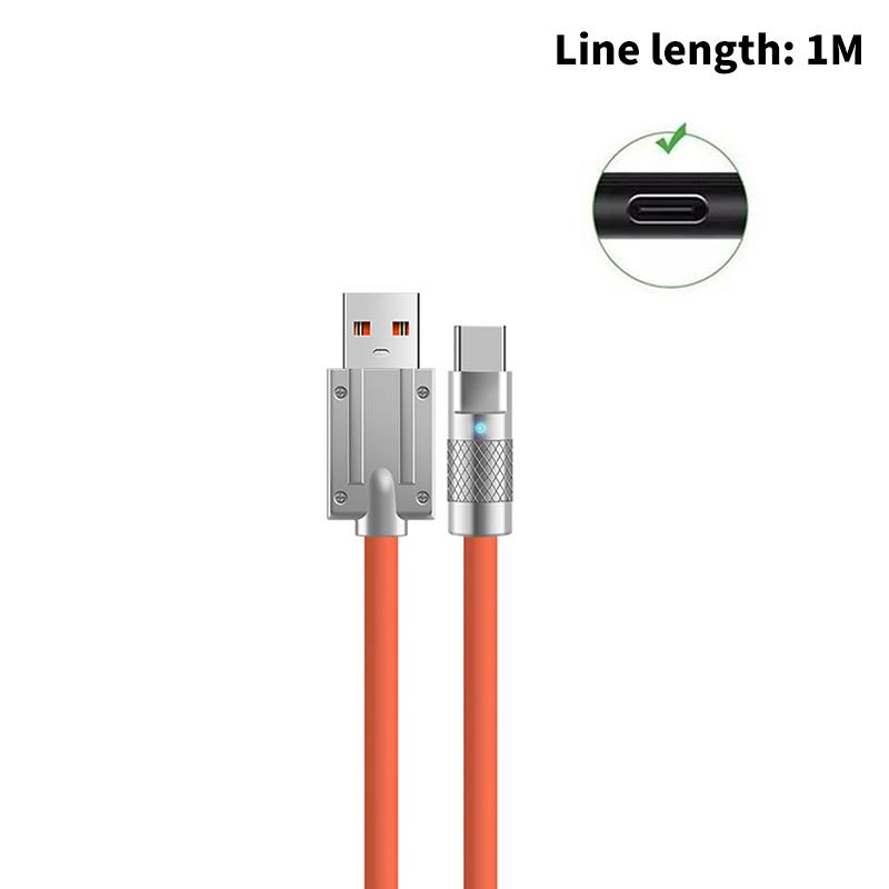 Usb C Bilkabel 120W Type C Lader Usb Ladekabel Hurtiglading Hurtiglading Type C Ladekabel For Mobiltelefon Bil