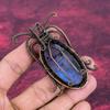 Labradorite Gemstone Pendant Handmade Copper Wire Wrapped Pendant Decent Jewelry