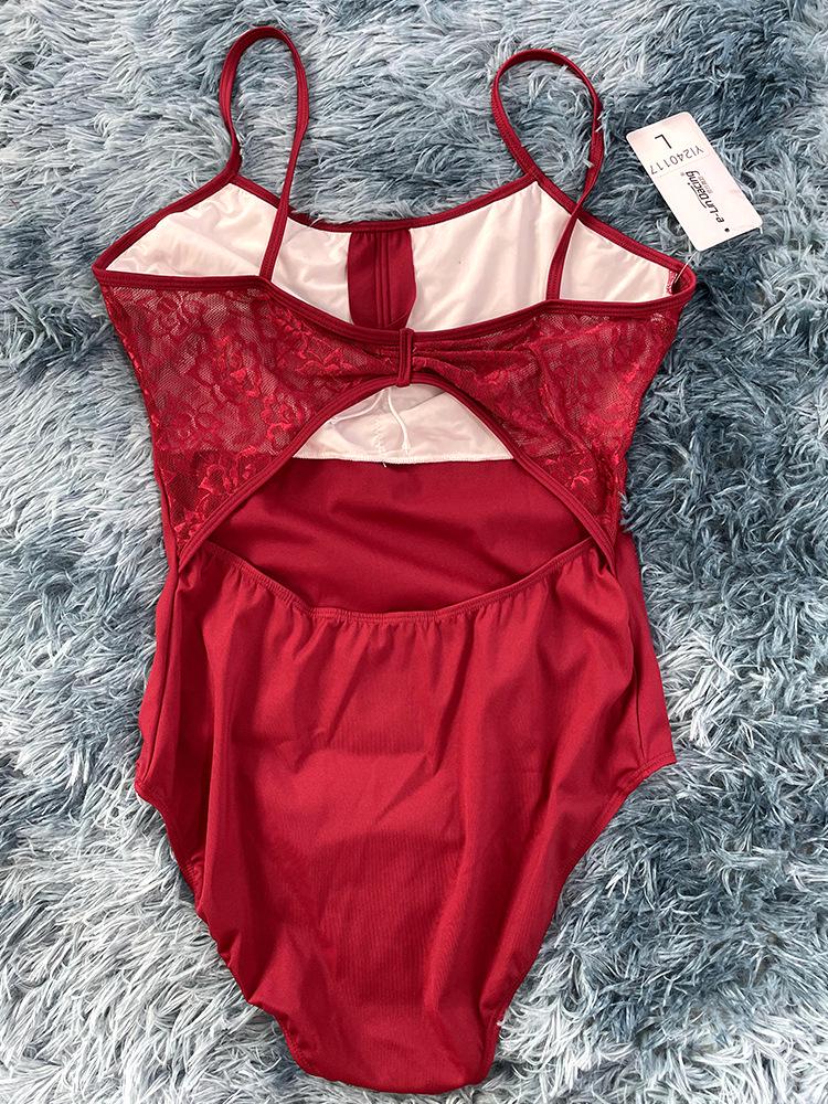 Adult Lace Strappy Leotard for Ballet, Dance, Yoga & Aerial Practice