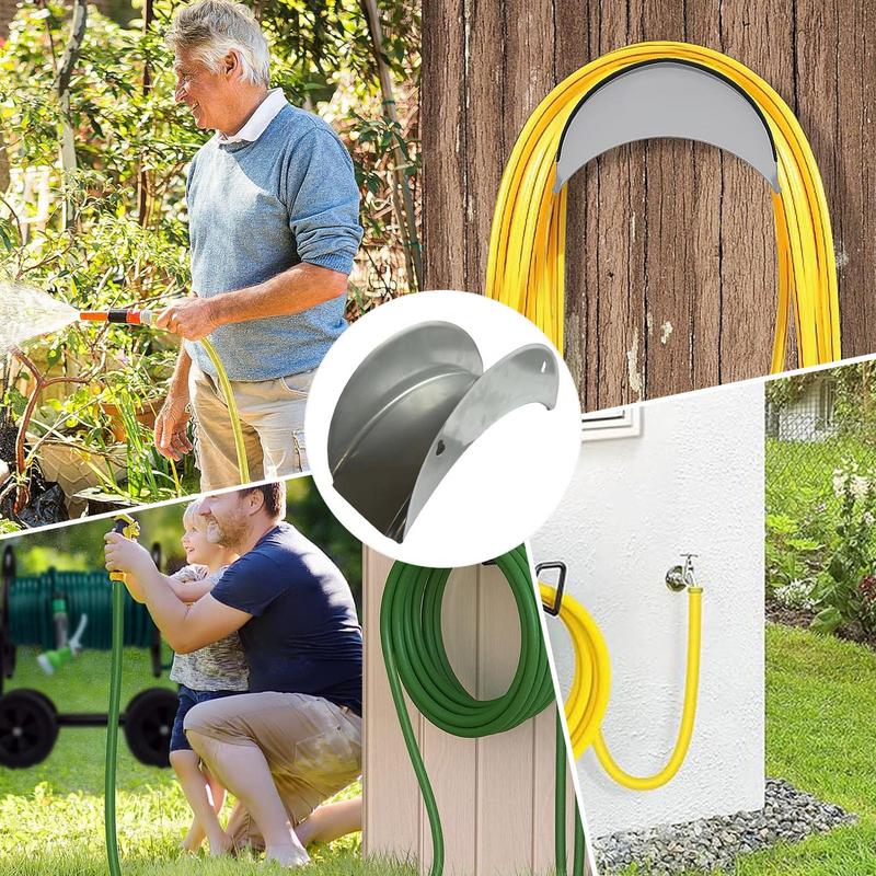 Water Hose Holder Heavy Duty Hose Reel Sturdy Wall Mounted Solid Hose Hook Hose Hanger Hose Organizer For Hose Storage Water