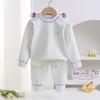 Autumn And Winter Children'S Underwear Set Boys And Girls Thickened Long Johns Large Medium And Small Children Comfortable Velvet Underwear Loungewear
