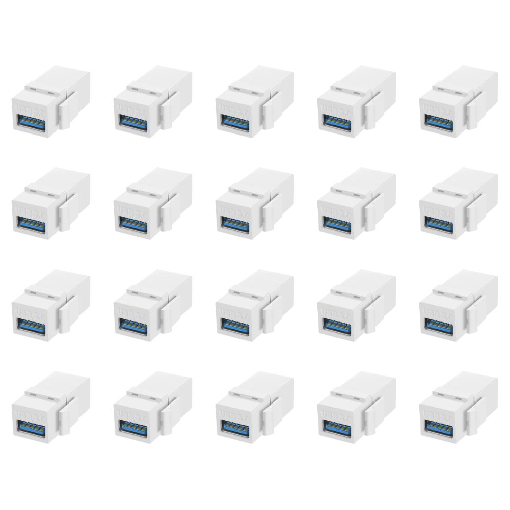 5/10Pcs USB 3.0 Keystone Jack Inserts Connect Equipment with USB Port Snap-in Connector Socket Port for Wall Plate Outlet Panel