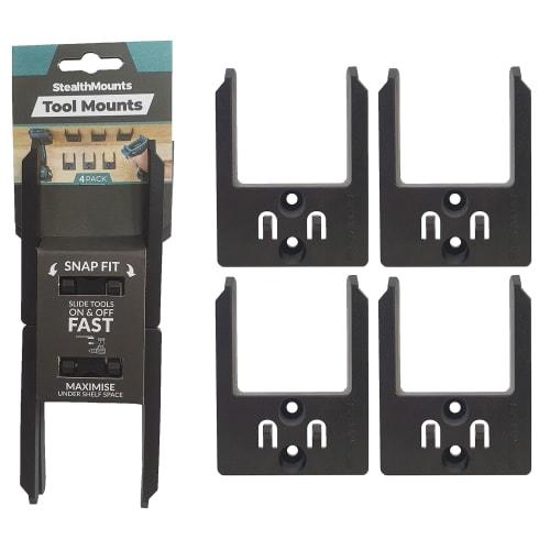 StealthMounts Tool Holder for Makita 40V XGT (4-Pack) - Black | StealthMounts Tool Mounts | Made in the UK
