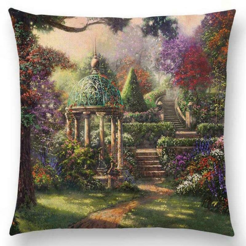 Elegant Cotton Linen Cushion Cover With Invisible Zipper For Easy Cleaning