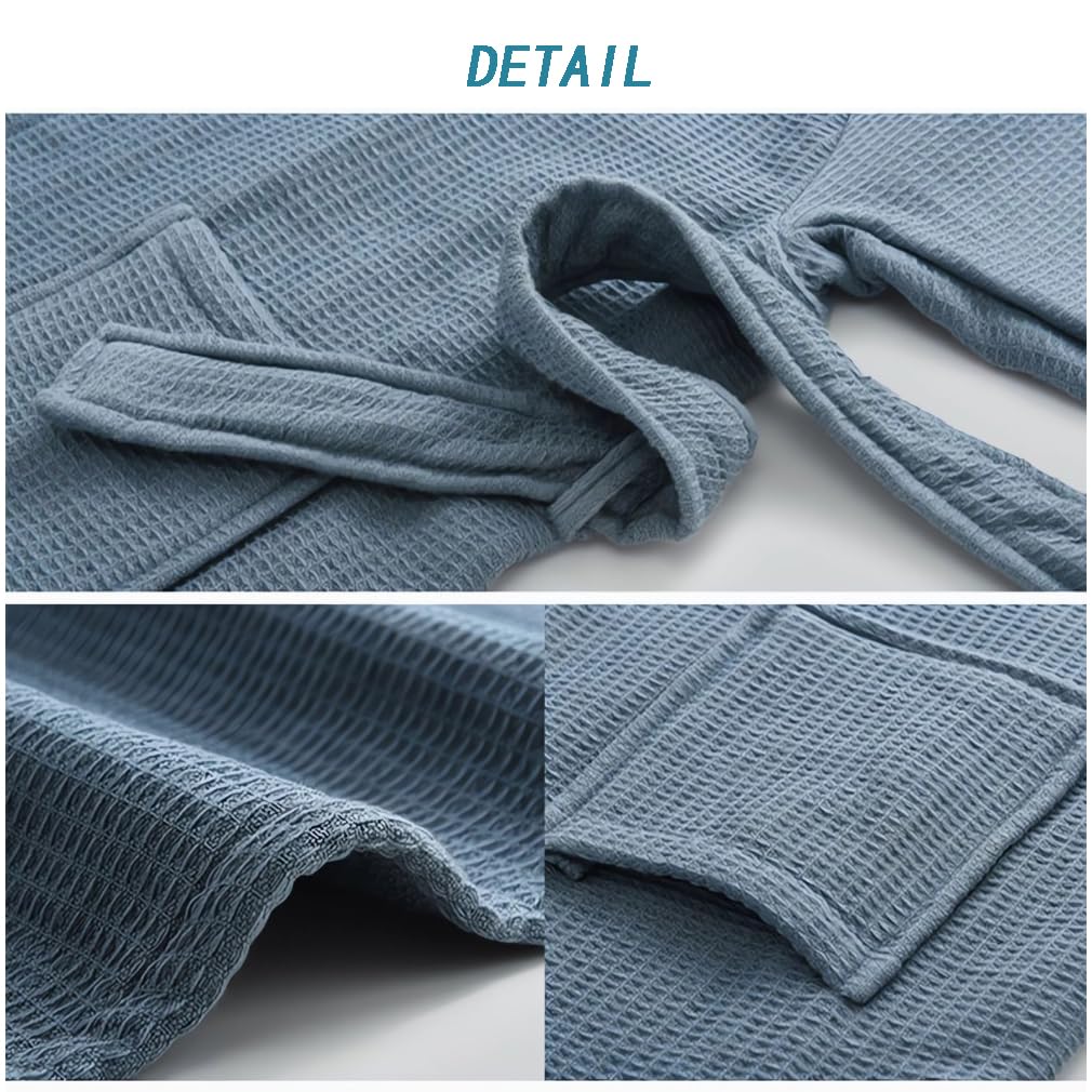 MARBEINE Kids Bathrobe with Hood for Boys and Girls Cotton Pajamas Front Opening for After Bath Kids Room Wear Loungewear