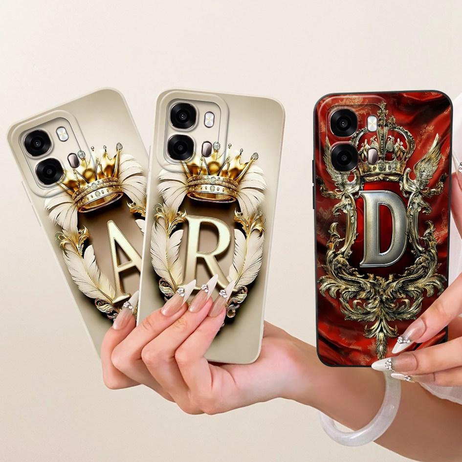 For OPPO A6s 4G 5G Case CPH2789 CPH2815 Fashion Initial Letters Soft Silicone Couple Phone Cover For OPPO A6s A 6s OPPOA6s Funda