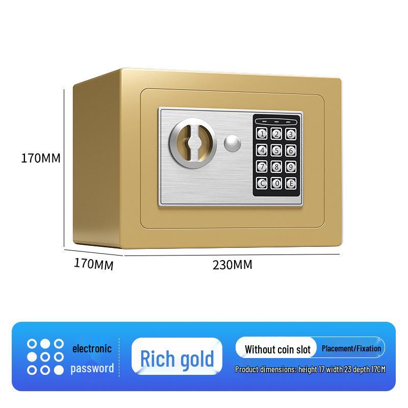 Mini 17E All-Steel Electronic Safe with Coin Slot for Home Security