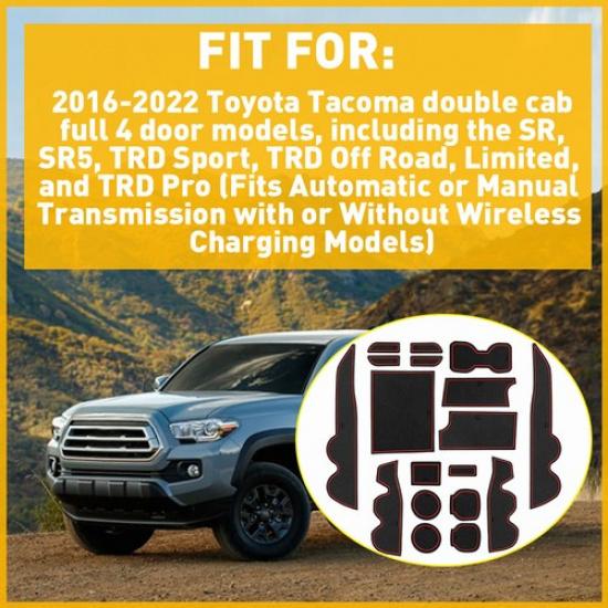 Подходит для Toyota Tacoma 16-22, карман в двери, вкладыш в центральную консоль, аксессуары 18X Красный