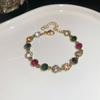 Electroplated Zircon Sun Love Bracelet Niche Sweet Versatile Bracelet Temperament Light Luxury High-end Jewelry Women