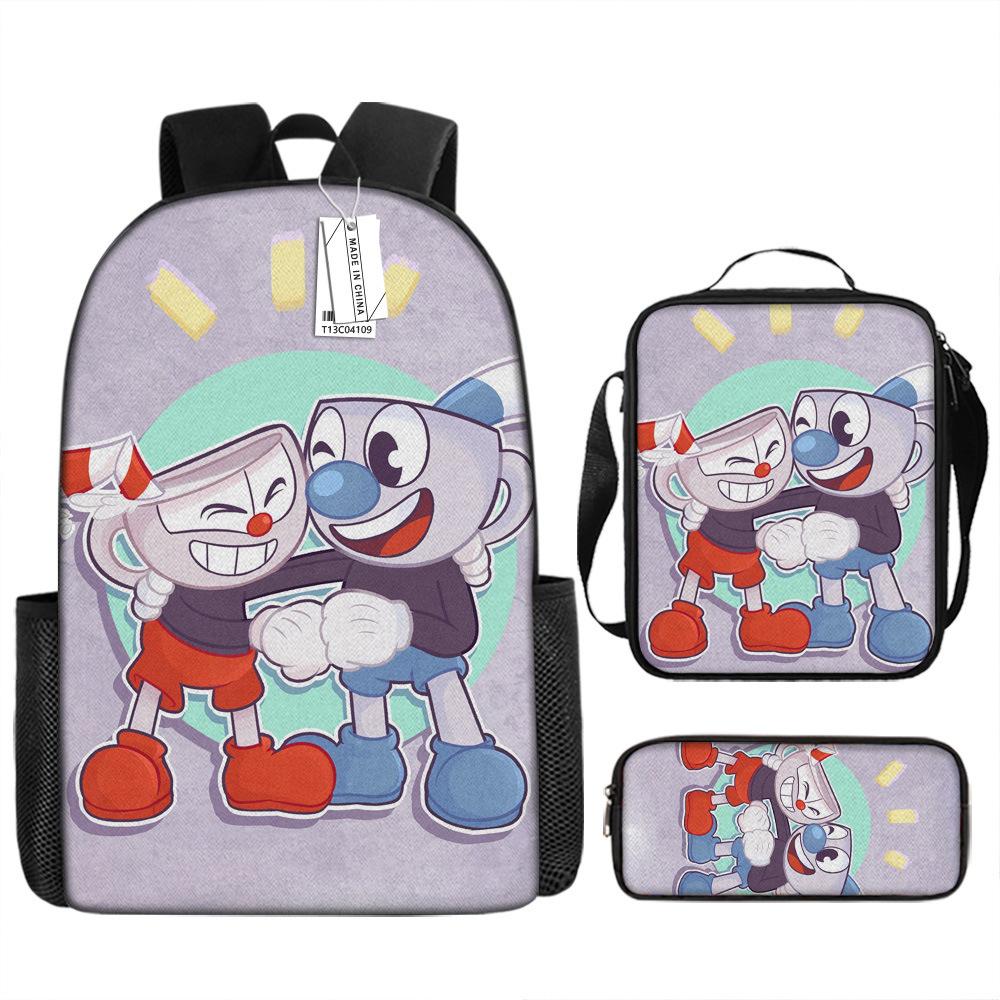 Teetasse Kopf Schüler Schultasche Kinder Rucksack Ranzen Anime