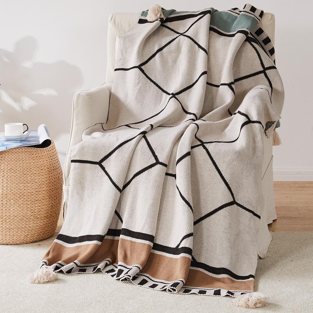Custom Jacquard Woven Blanket Woven Throw Blanket Bohemian Tapestry for Room Decoration 150*120cm