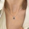 Trendy Geometric Square Zirconia Necklace for Women - High-End Versatile Clavicle Chain