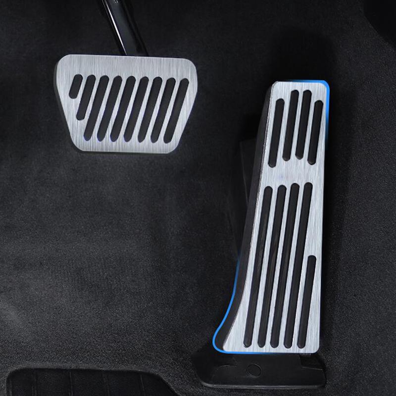 Aluminum Alloy Accelerator Brake Foot Rest Pedal PadsCar Pedal Pads Pedals Cover For BMW X3 G01 X4 G02 7-Series G11 G12