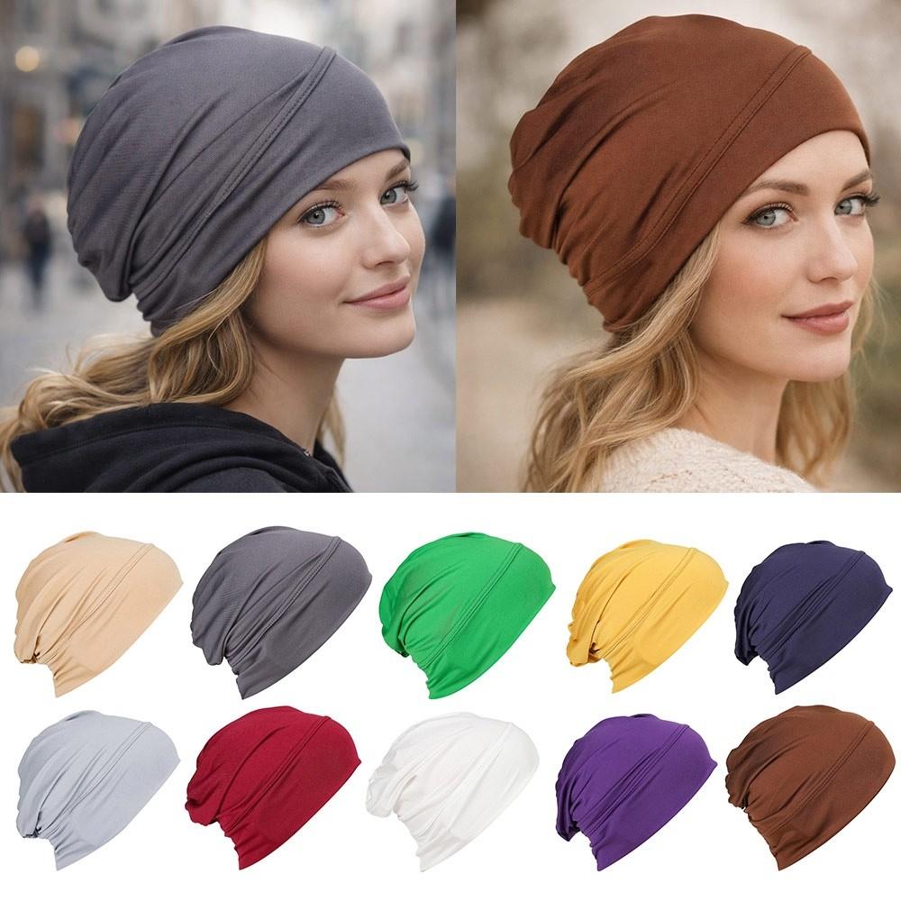 Soft Modal Turban Hat Elastic Cancer Chemo Hat New Hijab Caps  Hair Loss