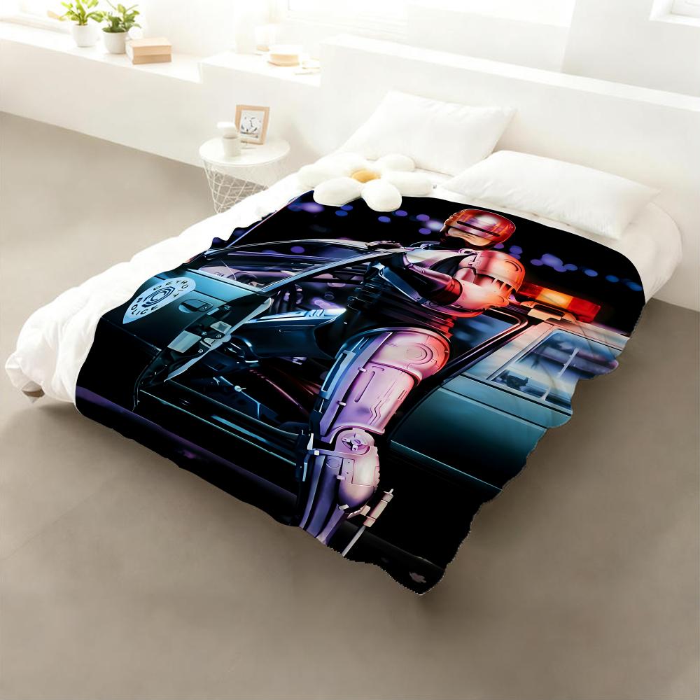 Film Robocop Throw Cozy Soft Flannel Throw Lightweight Skin-Friendly For Sofa Bed Office & Travel