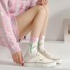 6 pairs of women's sentimental flower single-flower mid-calf socks