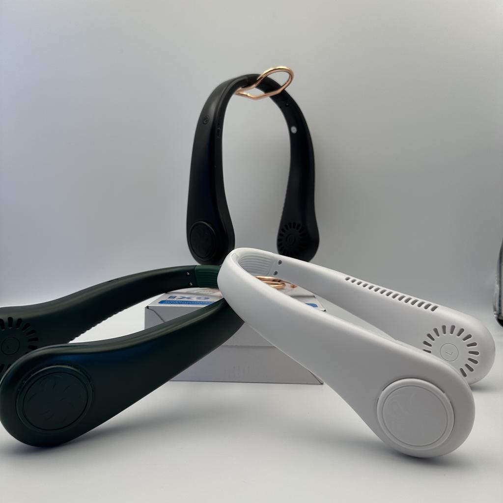 2025 New Arrival Neck Fan Hands Free Wearable Portable Personal Cooling Fan USB Rechargeable Quiet Bladeless for Outdoor Sports