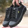 Jiefang shoes men's non-slip and wear-resistant construction site work farmland shoes labor insurance shoes low-top canvas breathable deodorant rubber